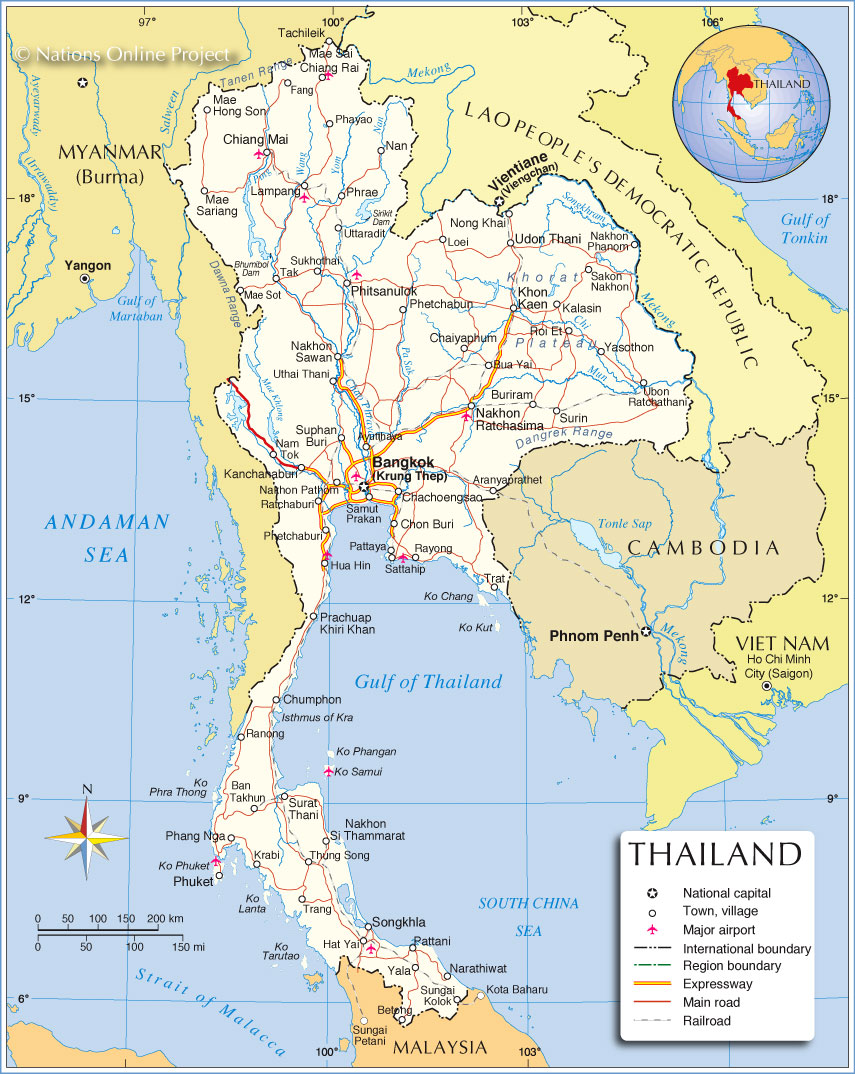 Bản đồ hành chính của Thái Lan