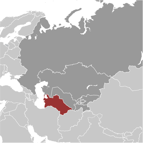 Bản đồ vị trí của Turkmenistan