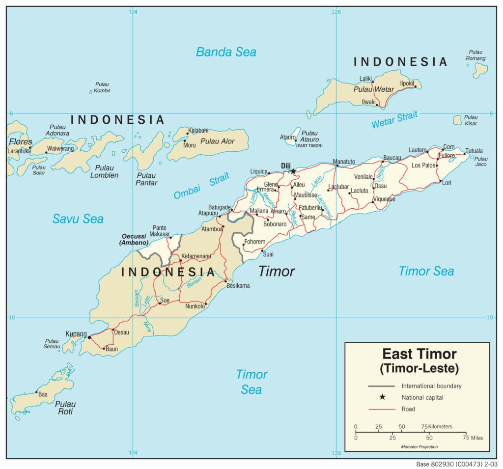 Bản đồ giao thông Đông Timor