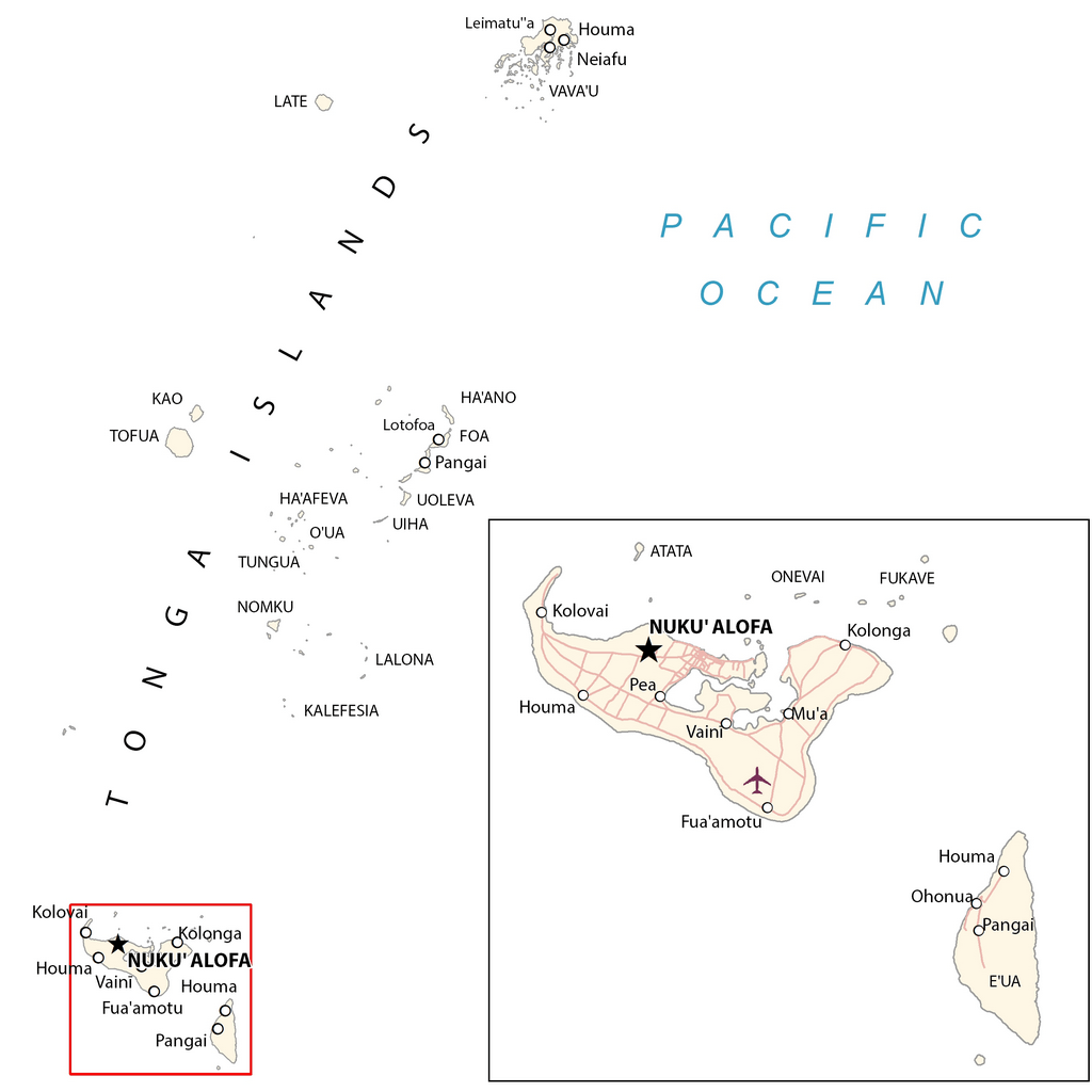 Bản đồ Tonga