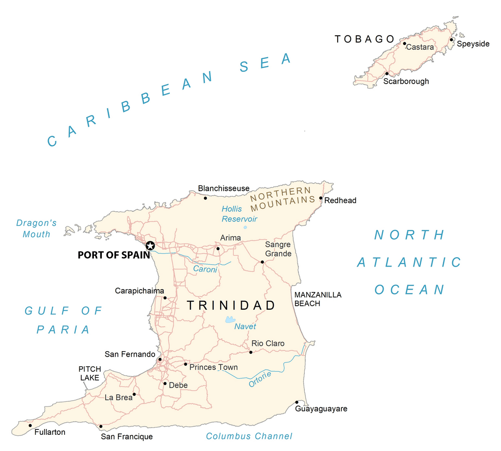 Bản đồ Trinidad và Tobago