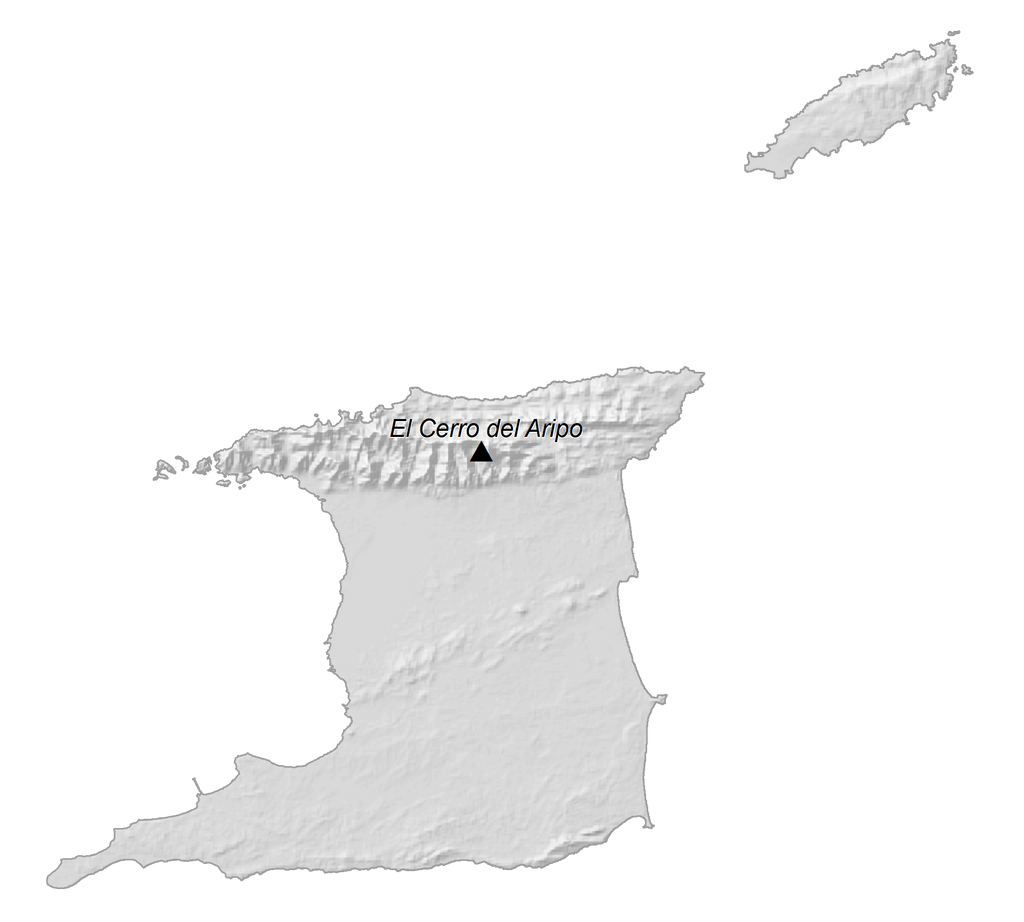 Bản đồ Độ cao Trinidad và Tobago