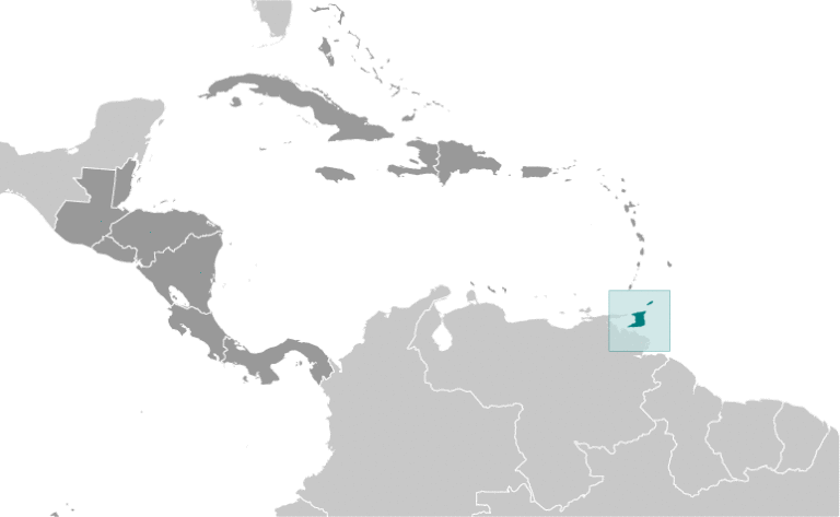 Bản đồ vị trí của Trinidad và Tobago