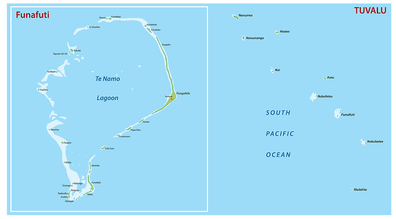 Island Map of Tuvalu