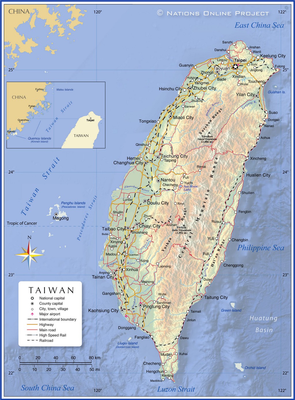 Bản đồ Đài Loan Đài Bắc ROC