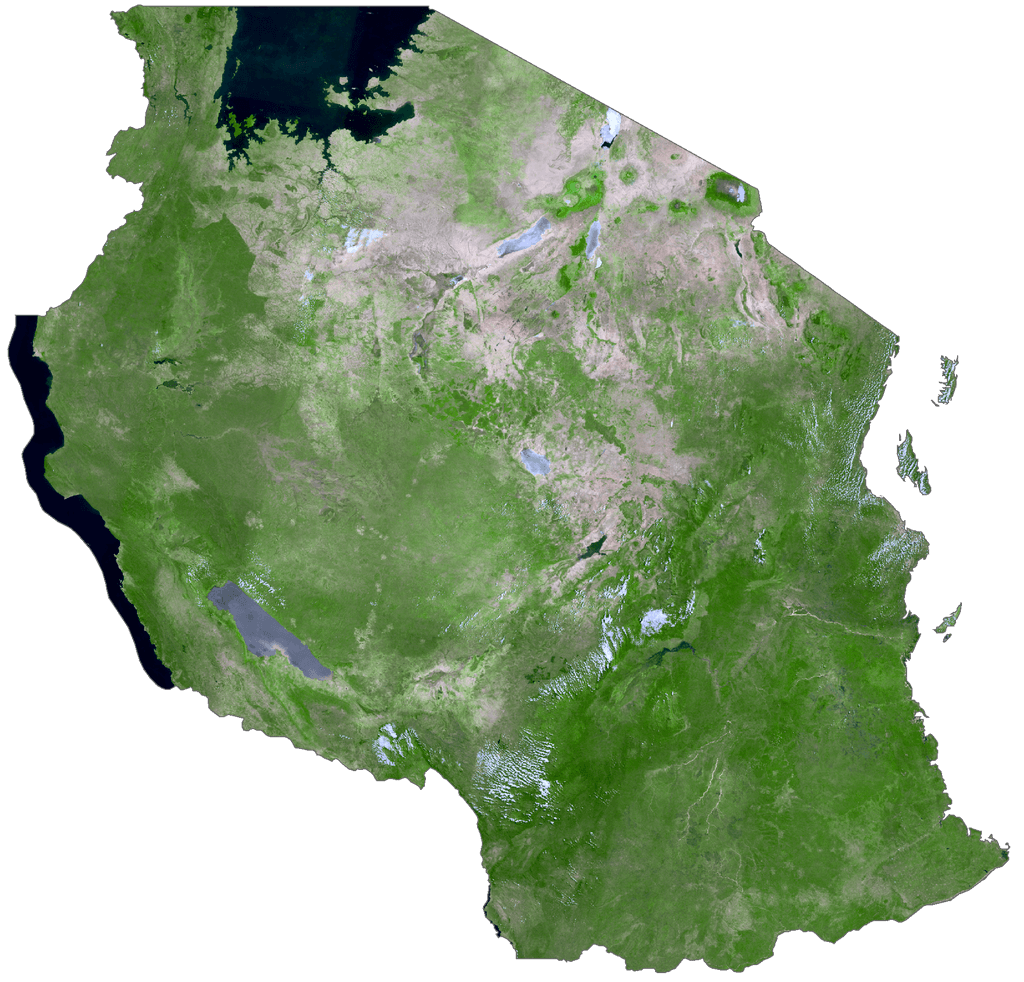 Bản đồ vệ tinh Tanzania