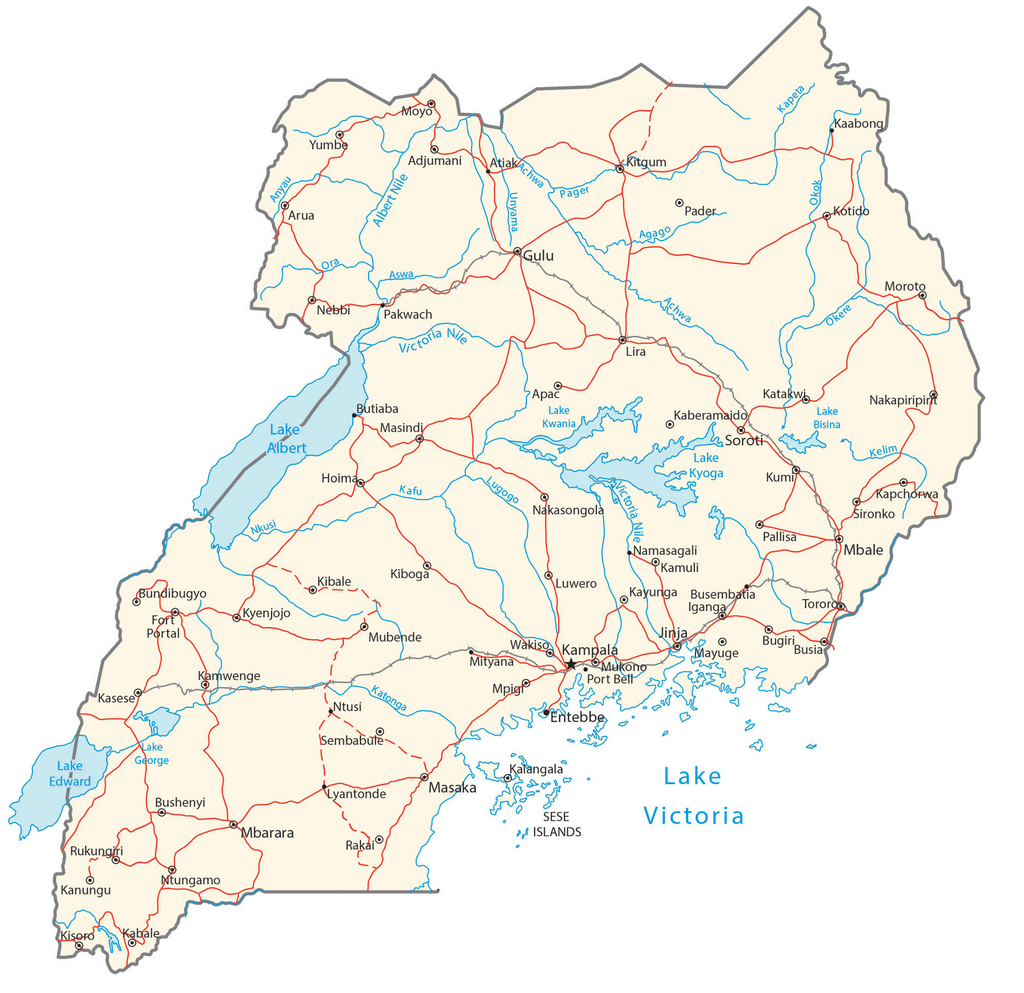Bản đồ Uganda