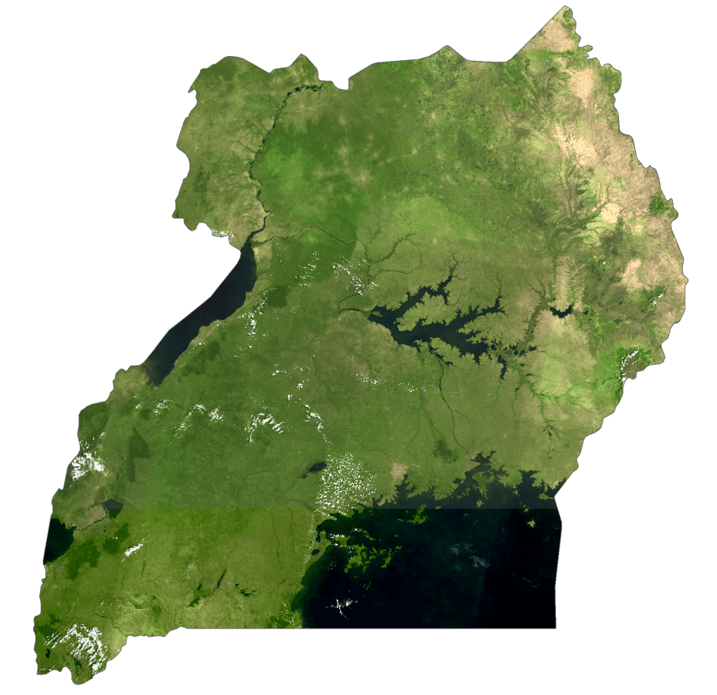 Bản đồ vệ tinh Uganda