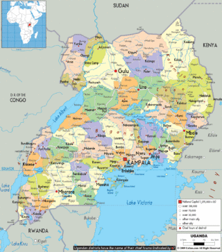 Map of Uganda - Thong Thai Real