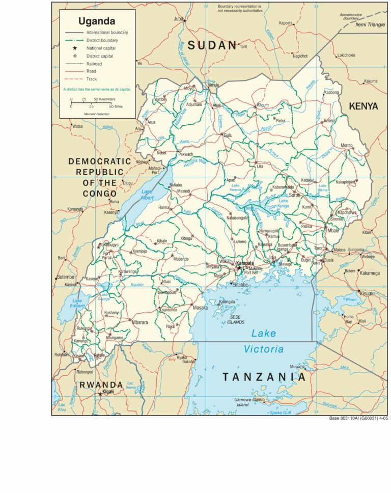 Bản đồ giao thông Uganda