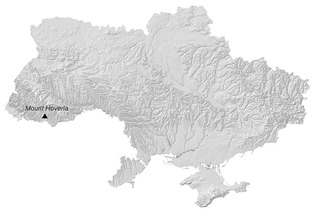 Bản đồ Độ cao Ukraina