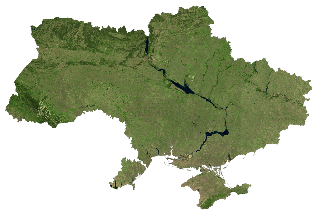 Ukraina Bản đồ vệ tinh