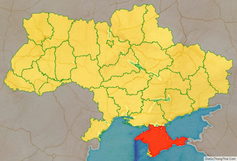 Vị trí địa lý Cộng hòa tự trị Crimea trên bản đồ Trung Quốc