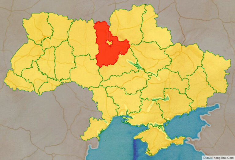 Vị trí địa lý tỉnh Kiev trên bản đồ Trung Quốc