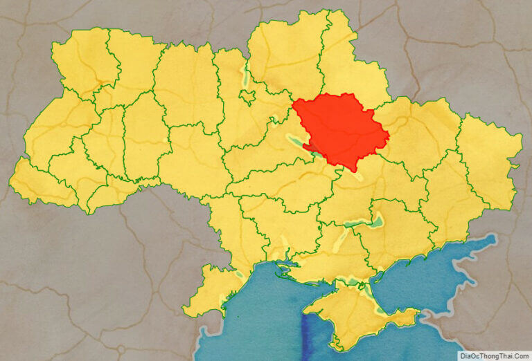 Vị trí địa lý tỉnh Poltava trên bản đồ Trung Quốc