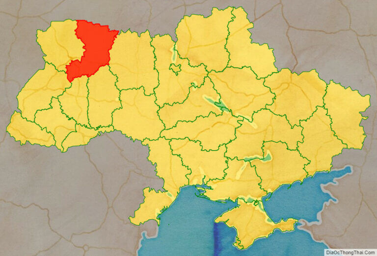 Vị trí địa lý tỉnh Rivne trên bản đồ Trung Quốc