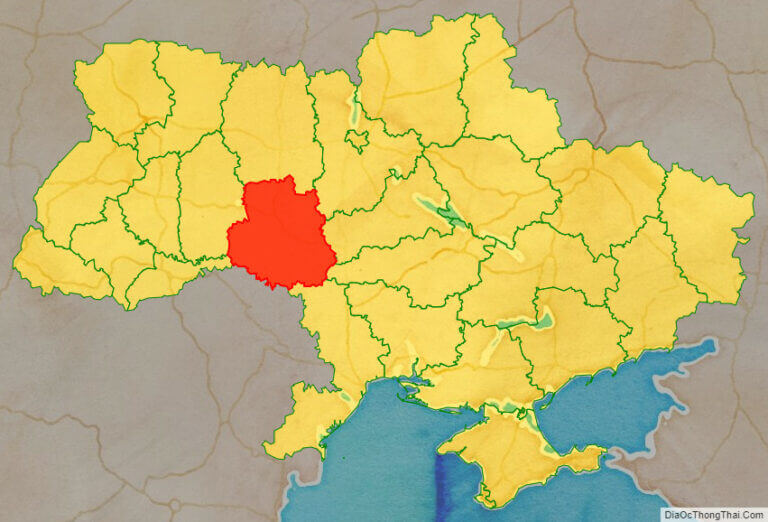 Location map of Vinnytsya oblast, Ukraine
