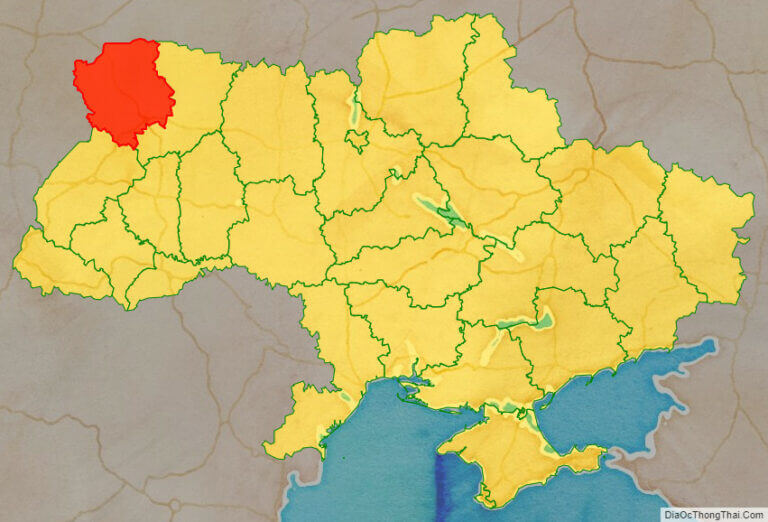 Location map of Volyn oblast, Ukraine