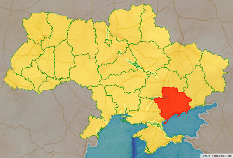 Location map of Zaporizhzhya oblast, Ukraine