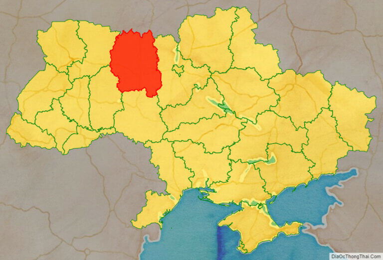 Location map of Zhytomyr oblast, Ukraine