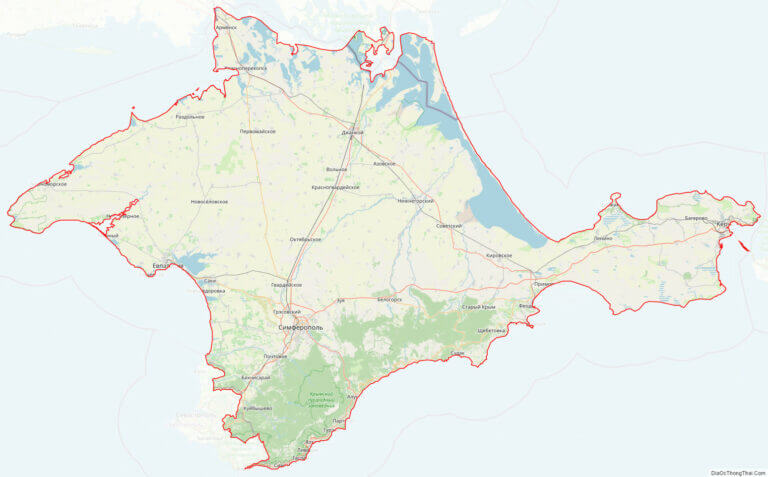 Bản đồ giao thông Cộng hòa tự trị Crimea