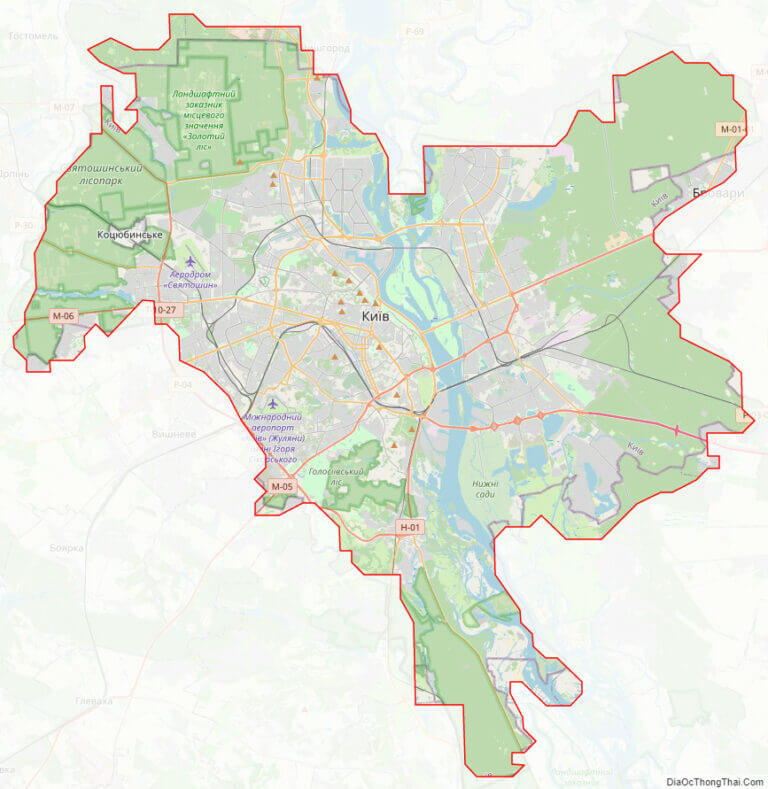 Bản đồ giao thông Thành phố Kiev