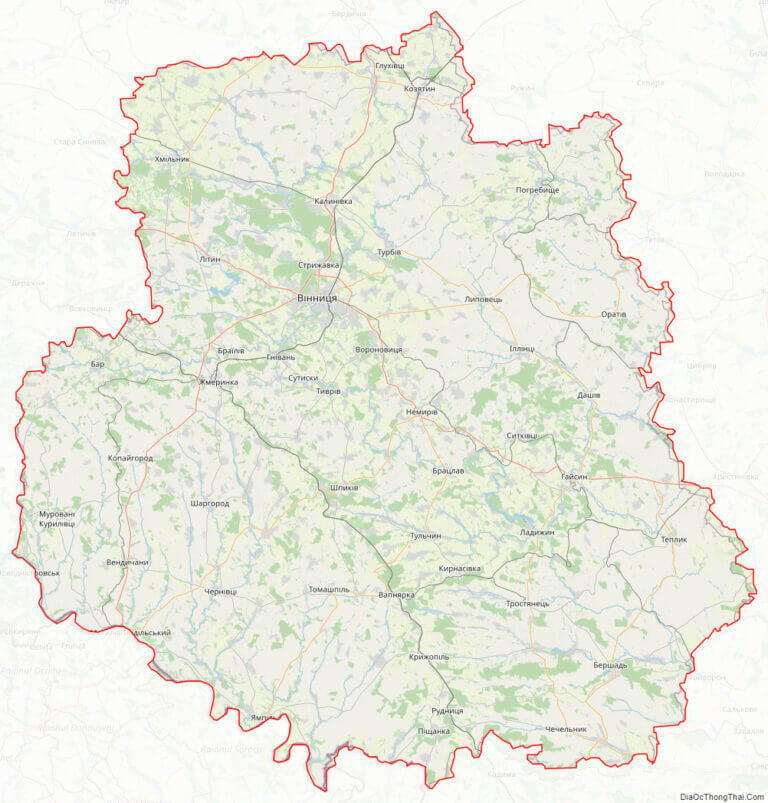 Bản đồ giao thông tỉnh Vinnytsya