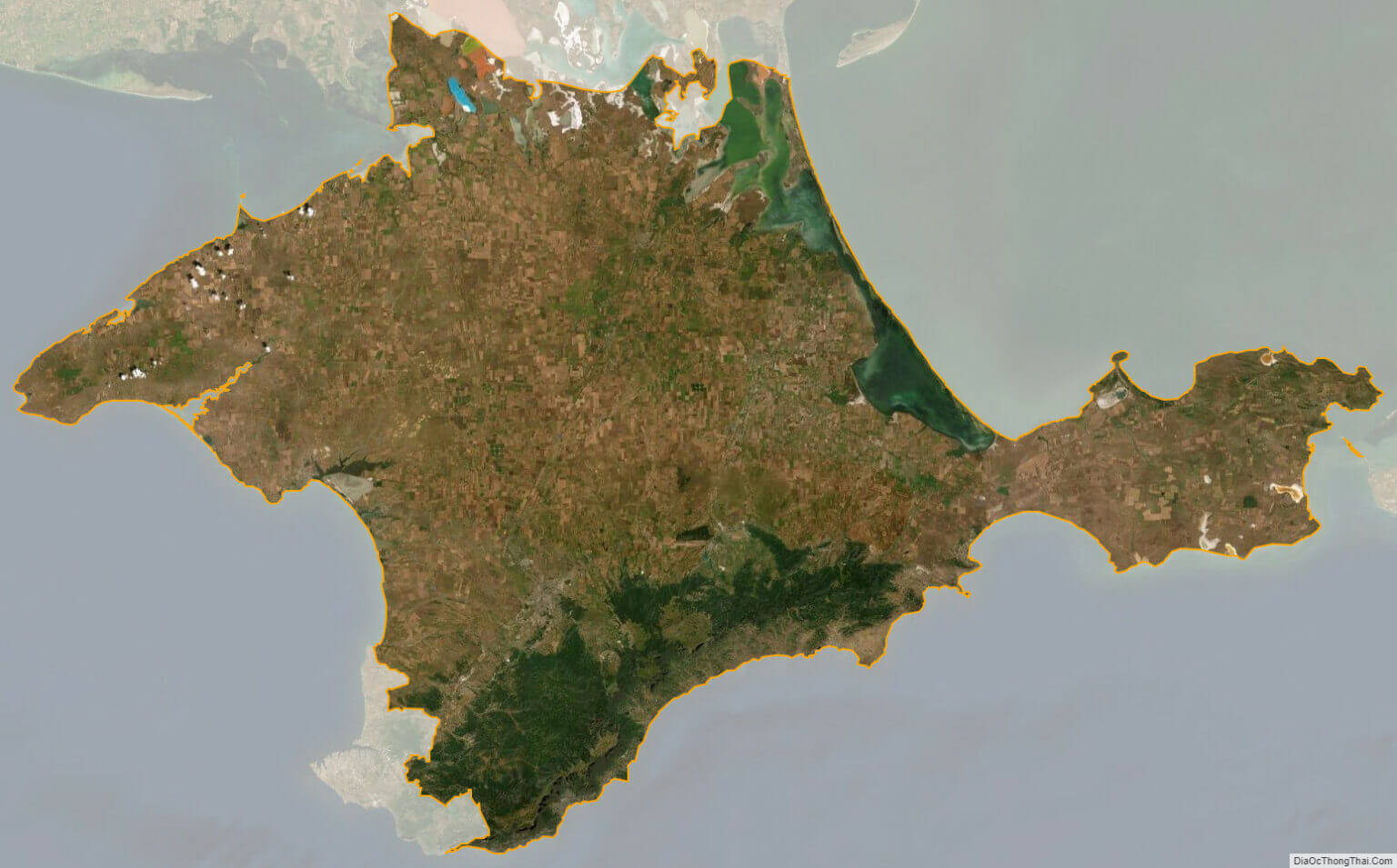 Bản đồ vệ tinh Cộng hòa tự trị Crimea