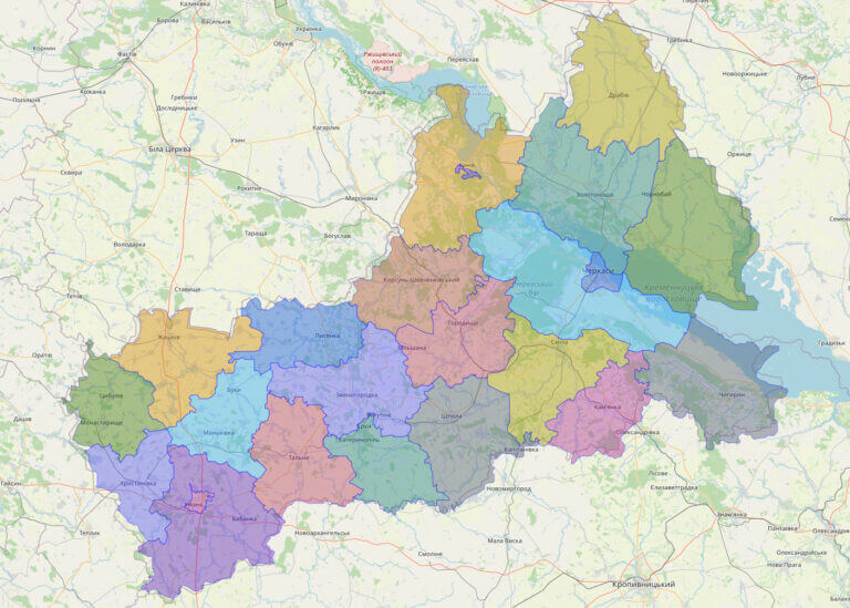 Bản đồ tỉnh Cherkasy