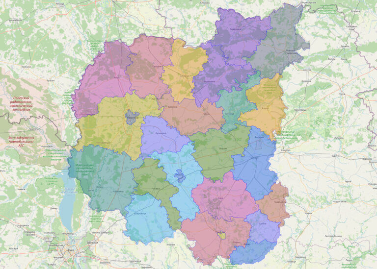 Map of Chernihiv
