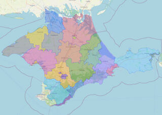 Detailed map of Crimea and Ukraine