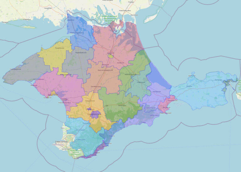 Bản đồ Cộng hòa tự trị Crimea
