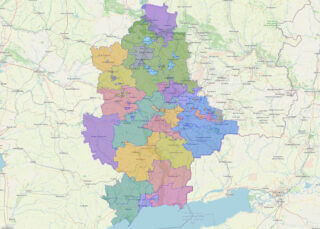 Map of Donets’k, Ukraine