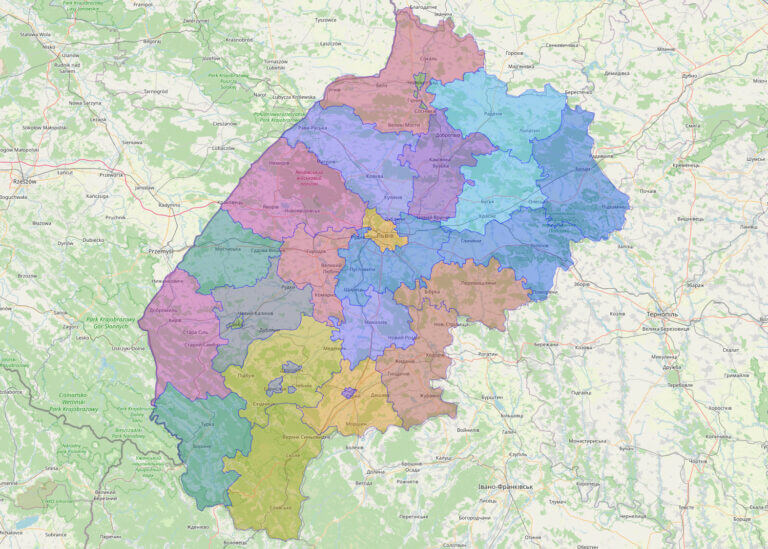 Bản đồ tỉnh Lviv
