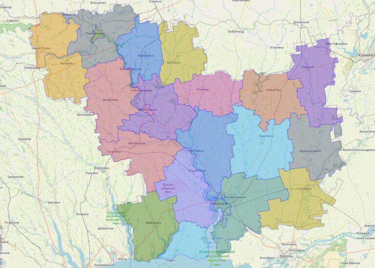 Bản đồ tỉnh Mykolayiv