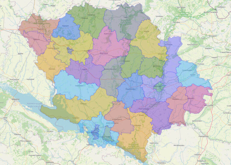 Bản đồ tỉnh Poltava