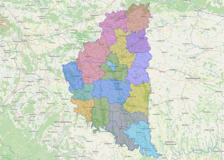 Bản đồ tỉnh Ternopil