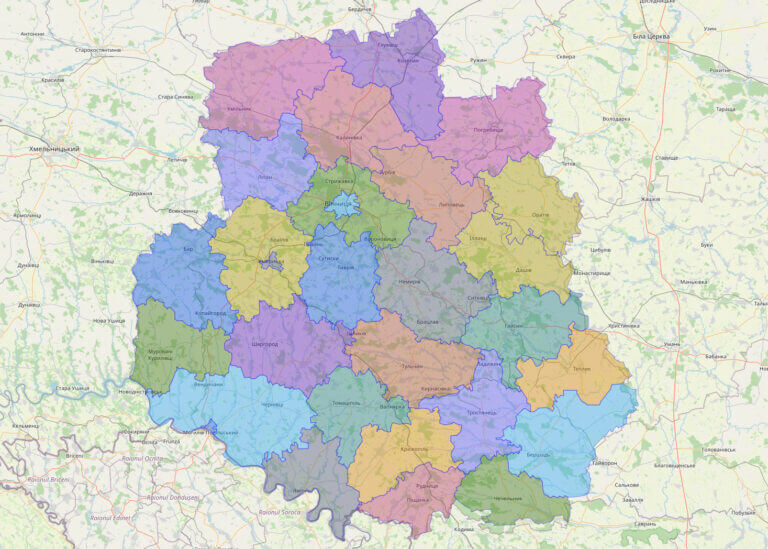 Bản đồ tỉnh Vinnytsya