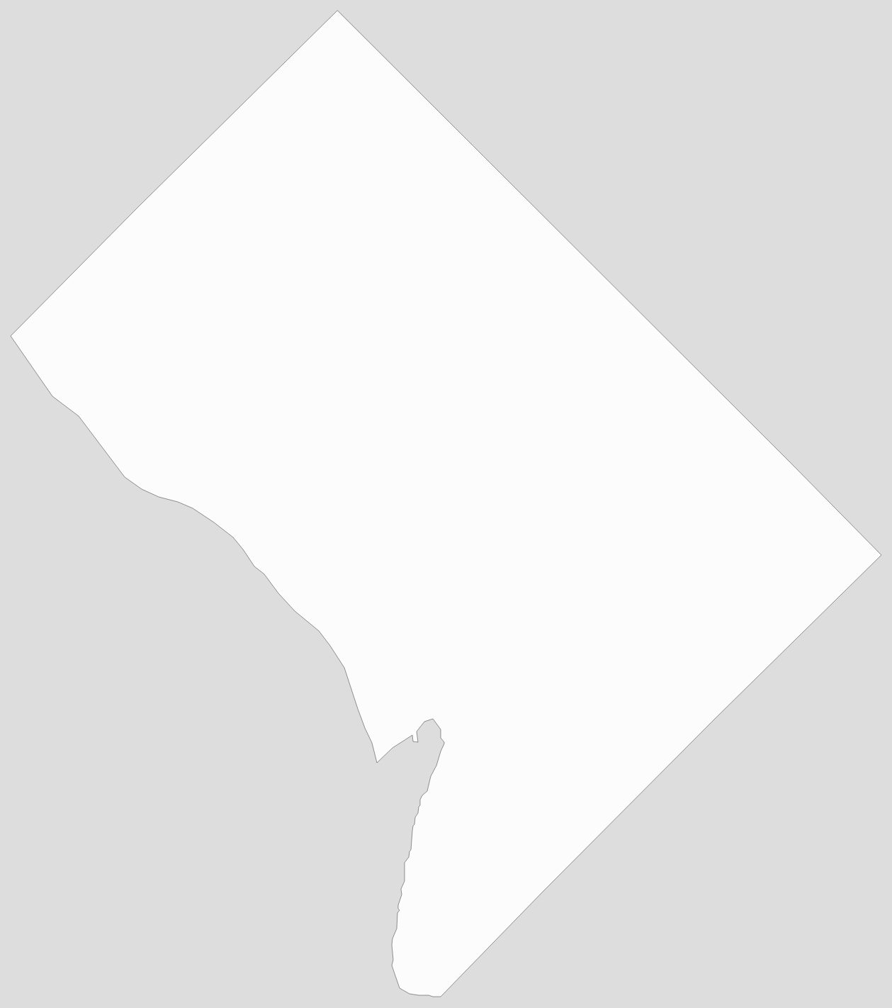 Blank District of Columbia County Map