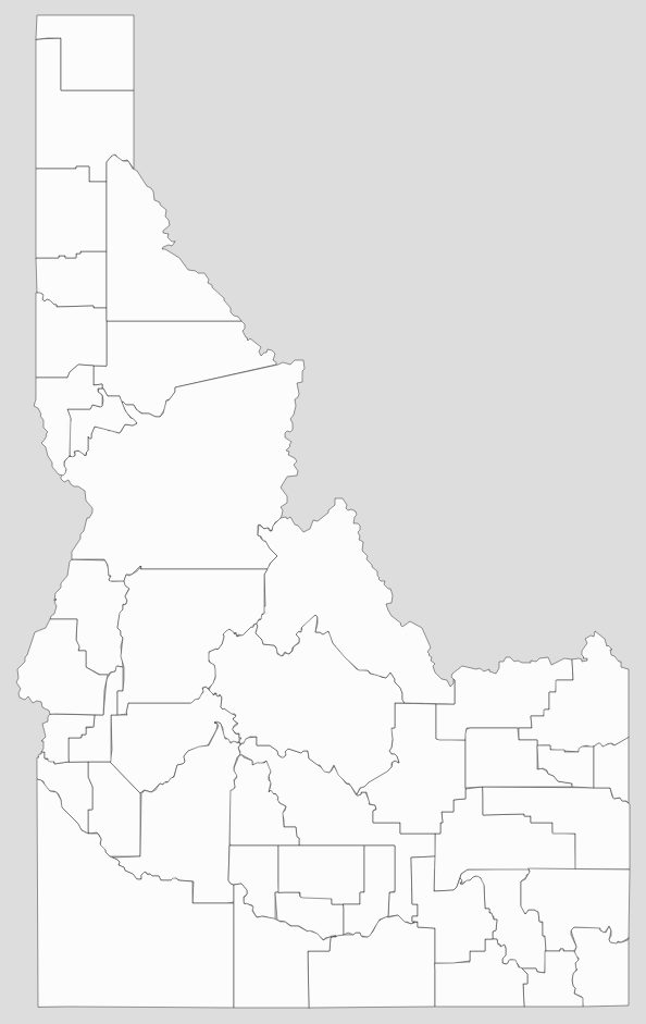 Blank Idaho County Map