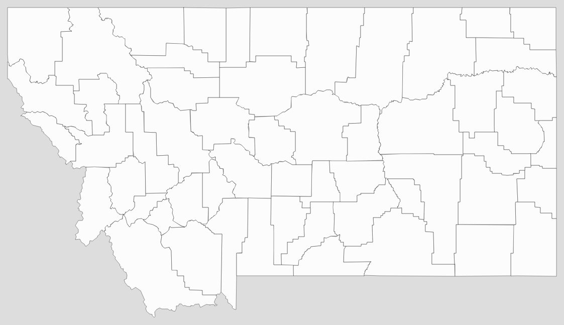 Blank Montana County Map