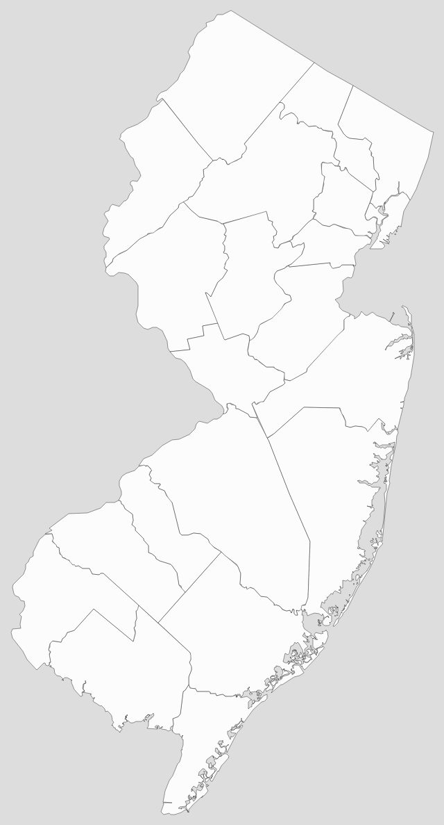 Blank New Jersey County Map