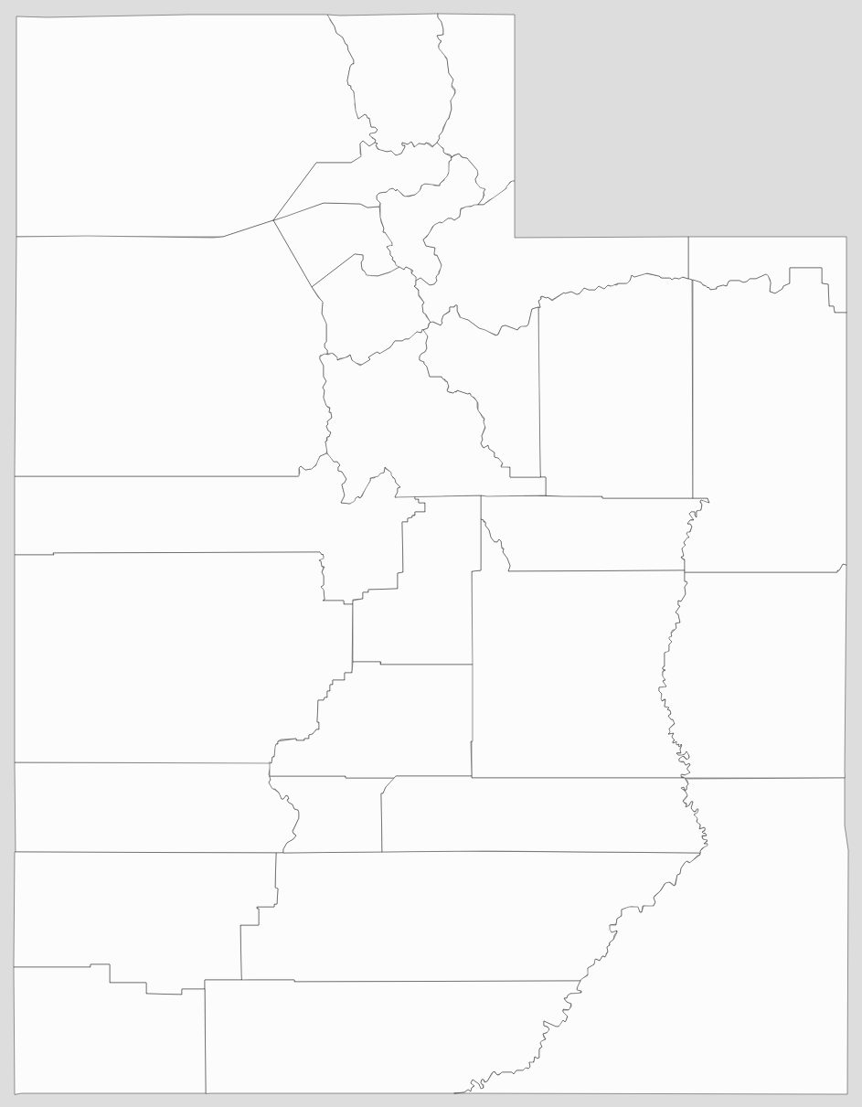 Blank Utah County Map