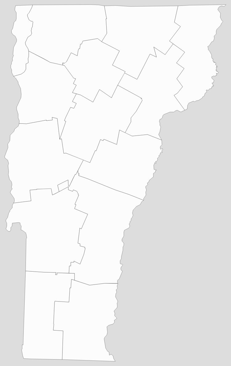 Blank Vermont County Map