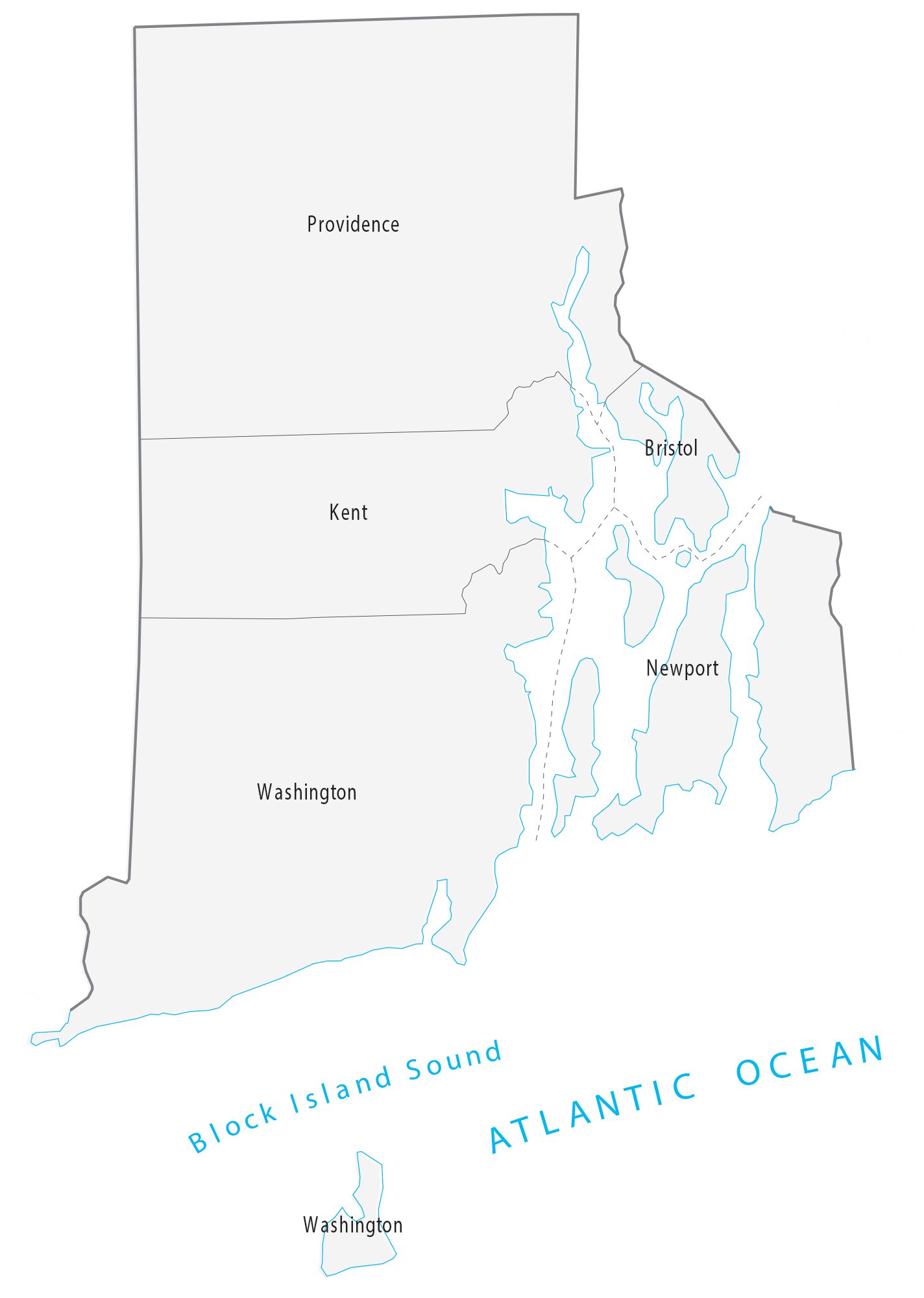Rhode Island County Map