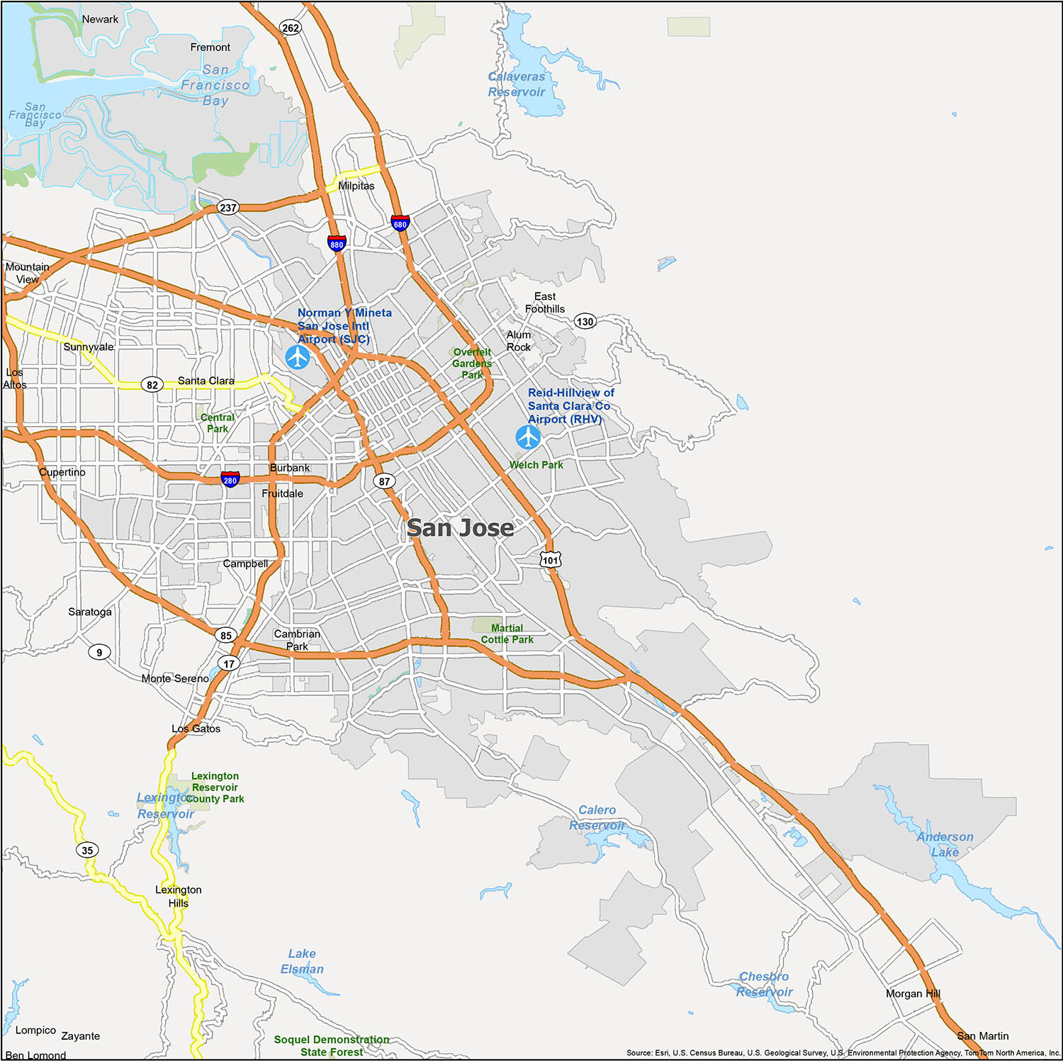 San Jose Map California