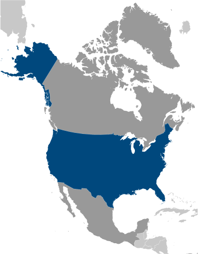 Locator map of United States