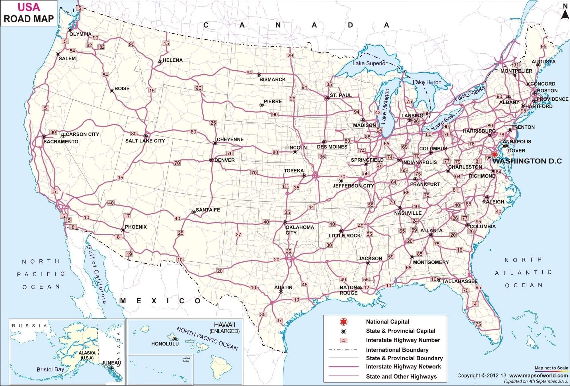 Usa Highway Map 