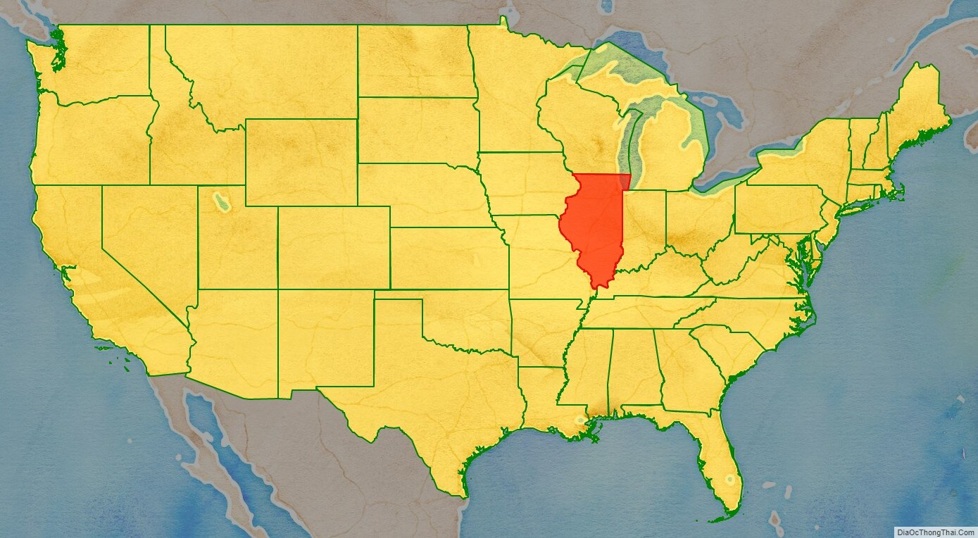Illinois location map