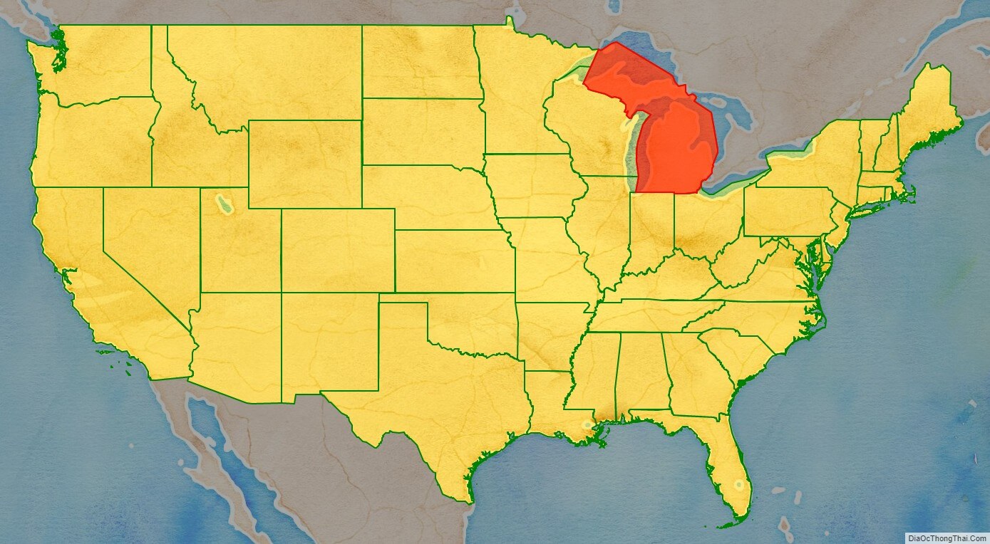 Michigan location map